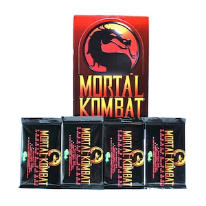 2 Packungen mortal kombat Sammelkarten von Classic FINISH HIM Sub Zero Scorpion Jax Video Games
