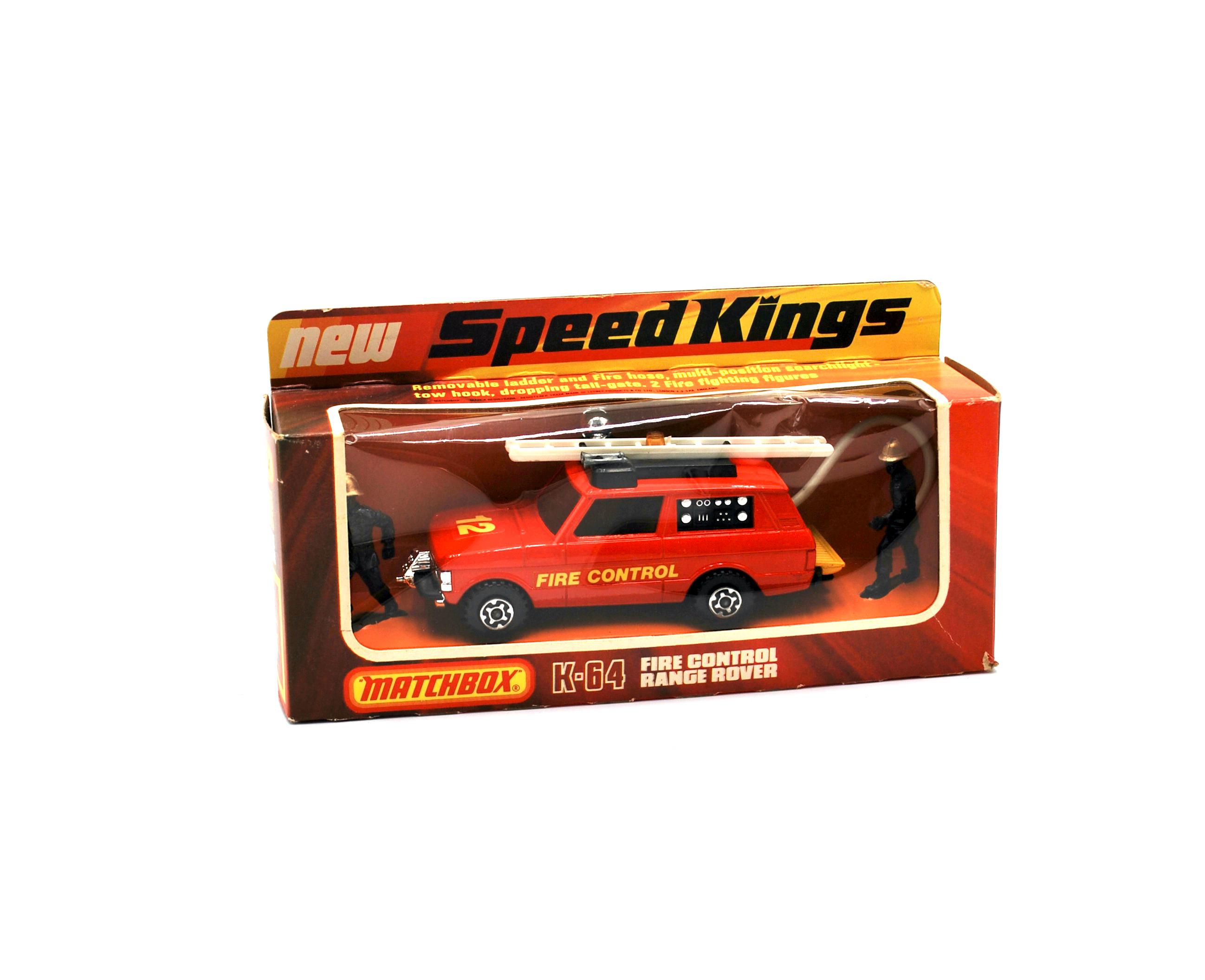 マッチボックス　MATCHBOX　K‐64　レンジローバー消防自動車 Matchbox Speed Kings K 64 Fire Control Range Rover MIB - Etsy