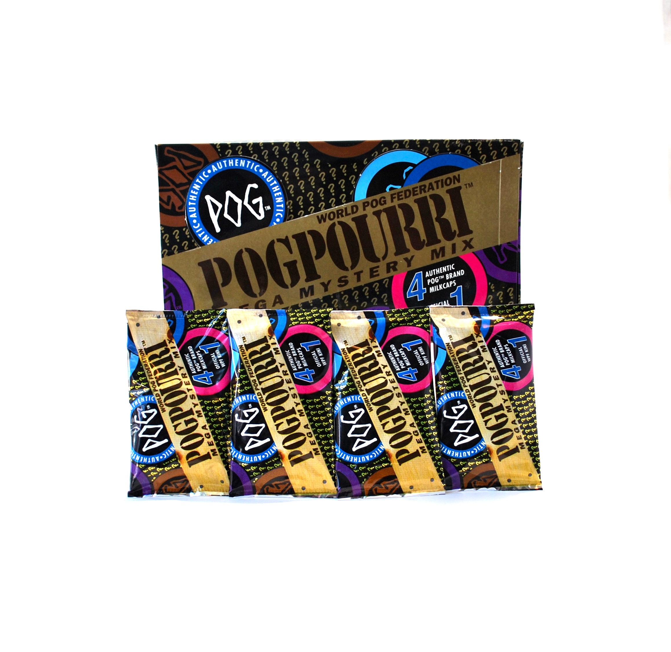 Gold Back #5 Vintage Pog Milk Cap Bin70 WPF Pogpourri Series 1 
