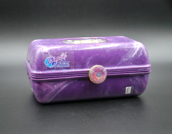Purple & White Swirl Caboodle Makeup/Craft Case C… - image 3