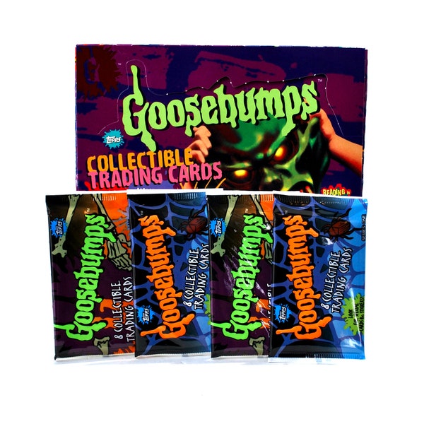 4 packs de packs de cartes à collectionner Chair de poule par Topps R.L. Stine