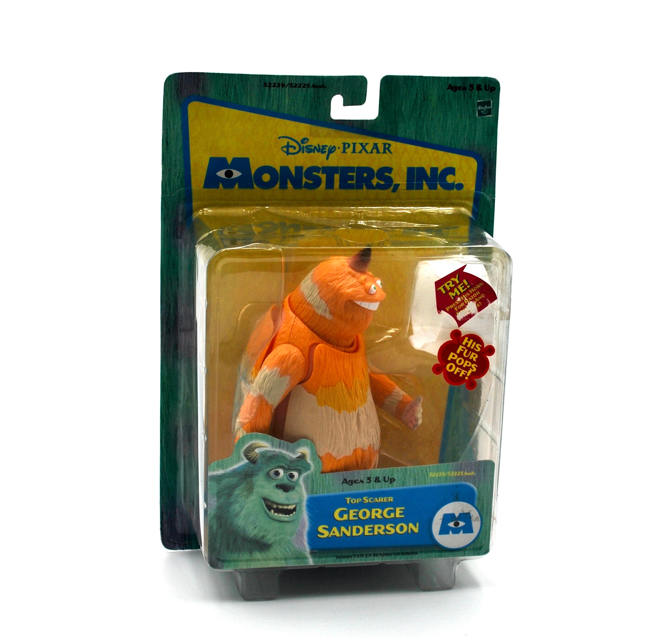 Monsters INC Sulley & George Sanderson Figures Hasbro 2001
