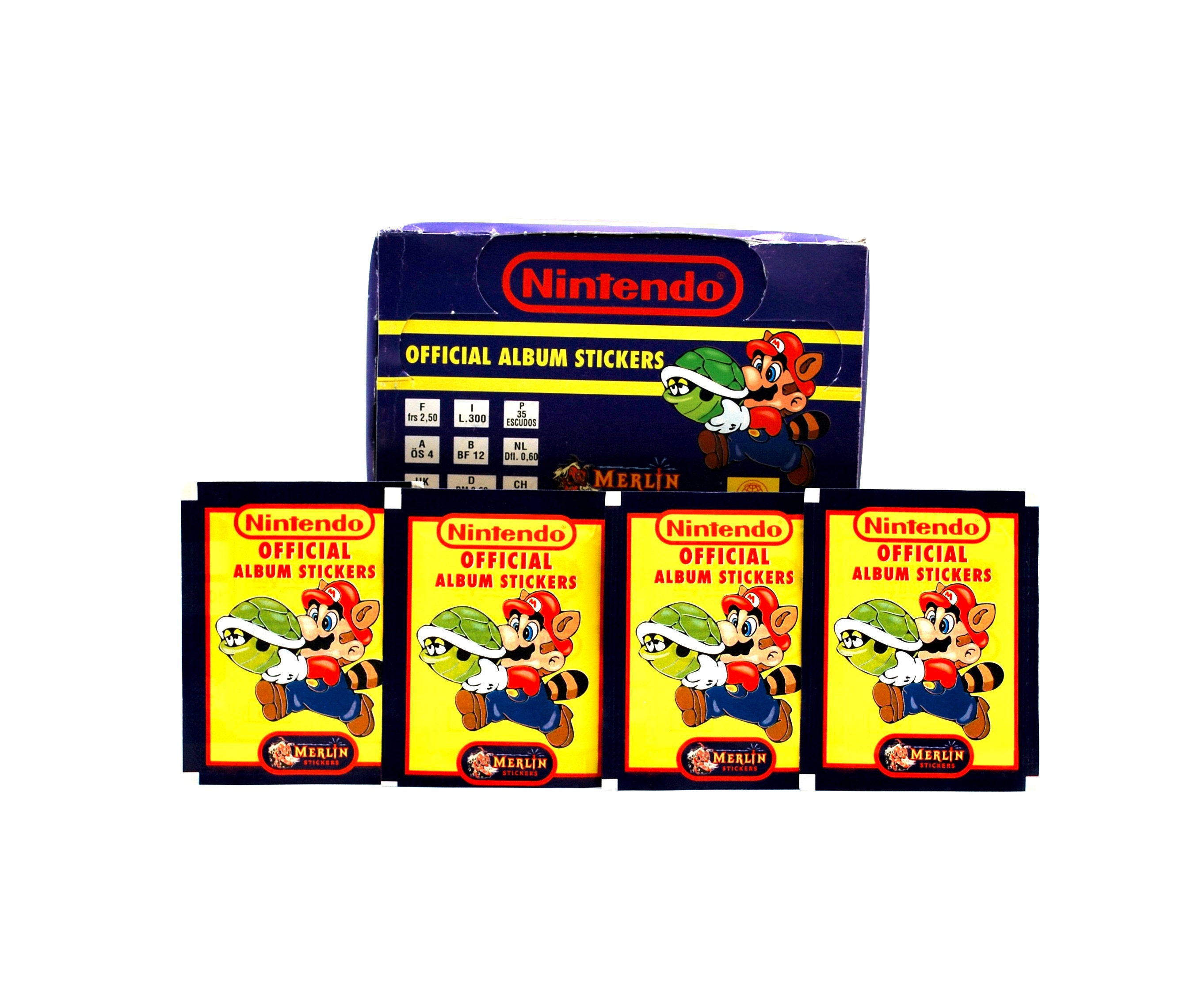 4 Packs Nintendo Album Stickers by Merlin 1992 Super Mario 