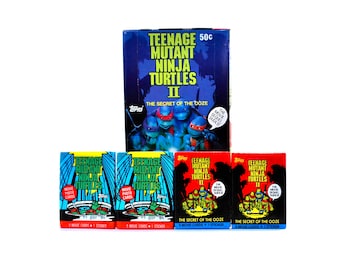 4 packs Teenage Mutant Ninja Turtle Cards & Stickers by Topps Secret of the Ooze
