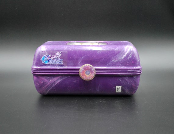 Purple & White Swirl Caboodle Makeup/Craft Case C… - image 4