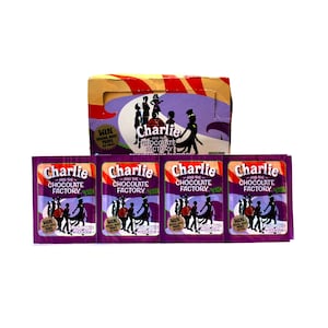 4 packs of Charlie and the Chocolate Factory Mini Trading Cards Johnny Depp