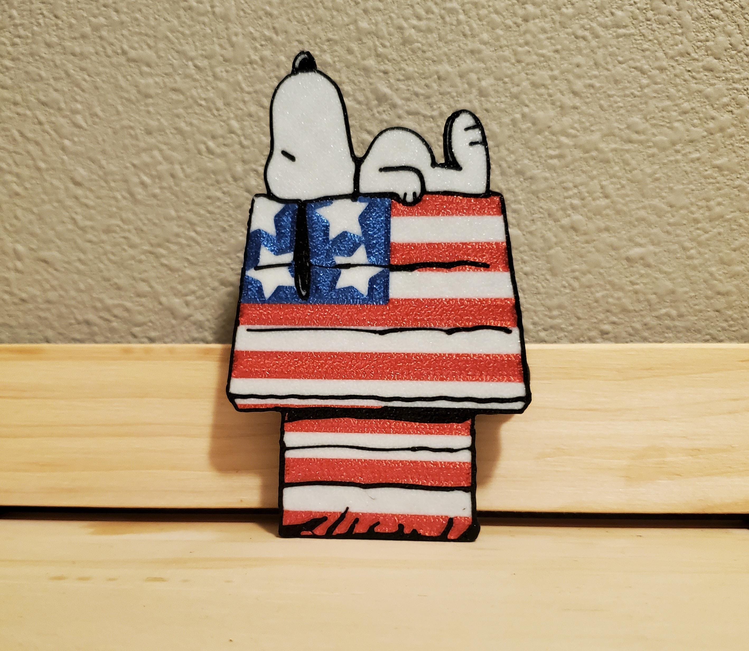 Snoopy American Flag - Etsy