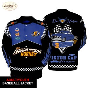 Fabulous Hudson Hornet Jacket, Vintage Pixar Cars Racing Outfit