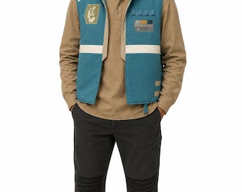 Sci-Fi Utility Vest for Men Futuristic Cosplay Vest Space Explorer Costume Vest Movie Inspired Wear