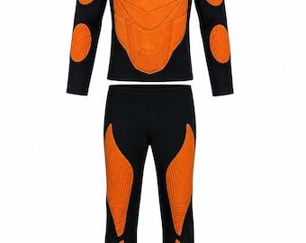 Kids Orange & Black Superhero Costume Set Futuristic Cosplay Suit for Boys  Girls Padded Action