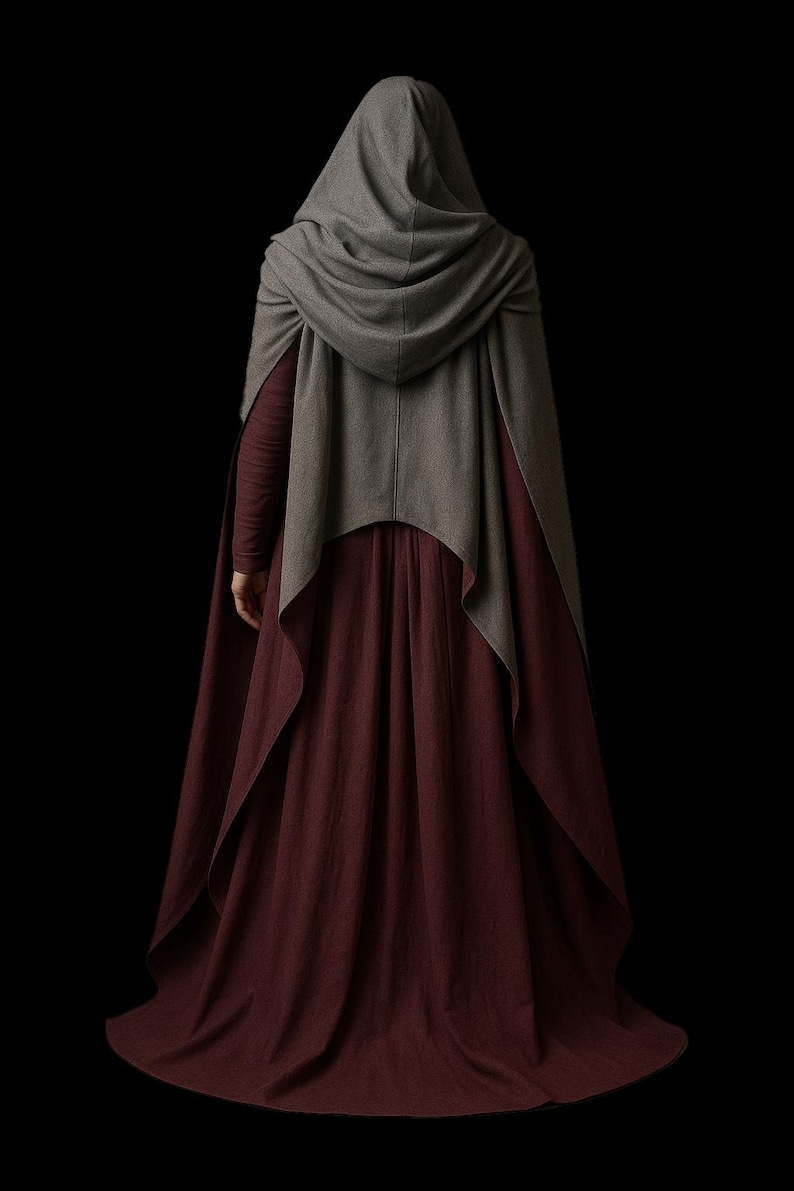 Jedi Inspired Hooded Cloak Costume, Fantasy Warrior Cape Outfit ...