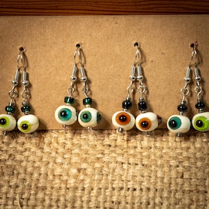 Glass Eyeball Earrings – Handcrafted Flameworked Glass