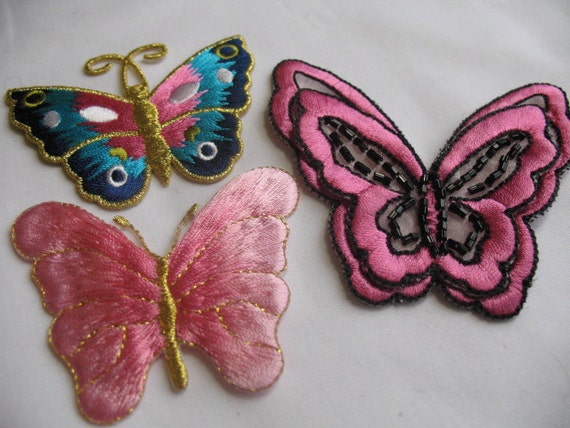 2 EMBROIDERD BUTTERFLY   . - image 2