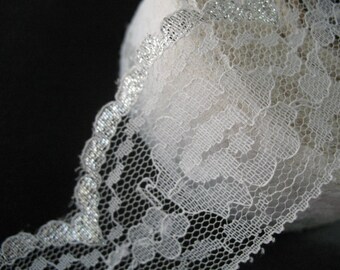 2 yard WHITE VINTAGE  LACE   -