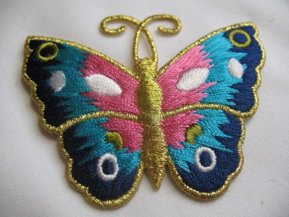 2 EMBROIDERD BUTTERFLY   . - image 3