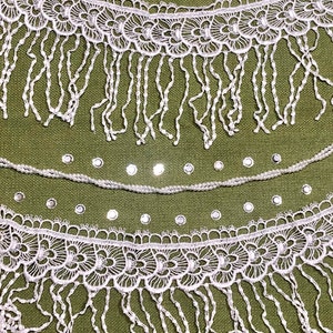 WHITE VINTAGE LACE made in Italy Great for Brides image 4