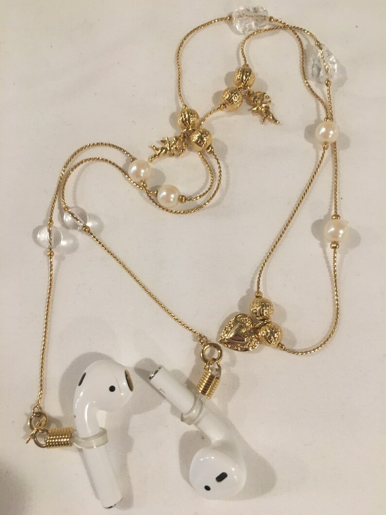 BEADED GOLD AirPod Chain HOLDER Etsy