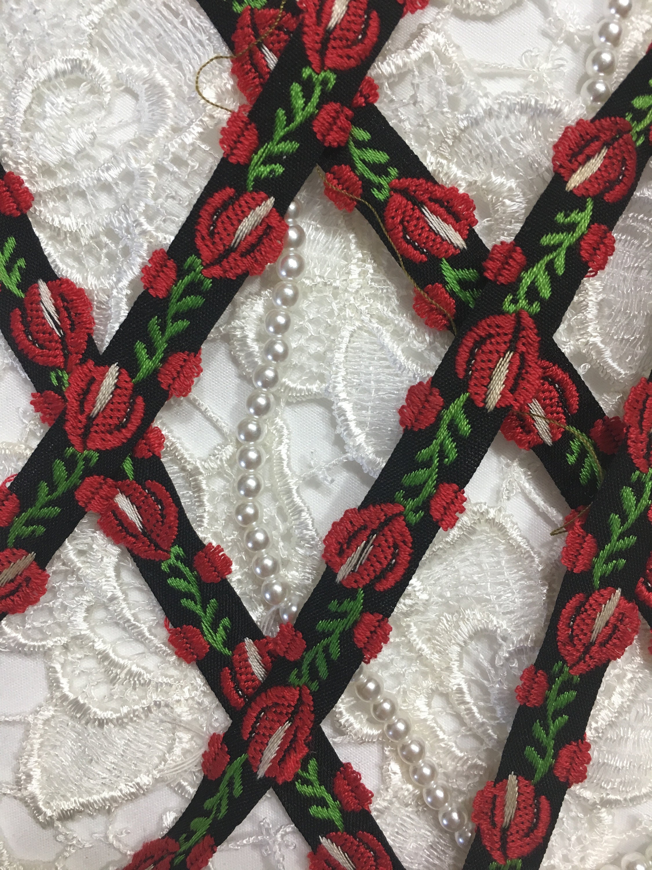 Embroidered Nautical Ribbon - Vintage – Rose Mille