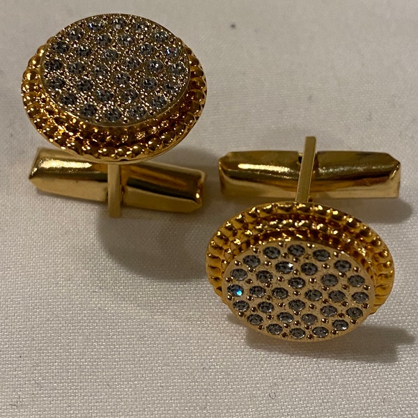 CLEAR PAVE, Cufflinks Austrian, SWAROVSKI crystal,