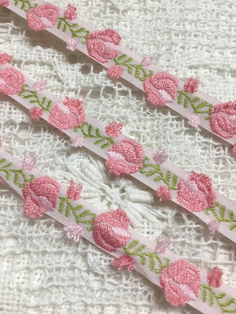 VINTAGE EMBROIDERED RIBBON . Etsy