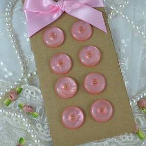Vintage Pink Shell Buttons Shabby Chic Square 8 Pc - Etsy