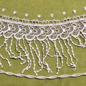 WHITE VINTAGE LACE made in Italy Great for Brides image 1