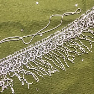 WHITE VINTAGE LACE made in Italy Great for Brides image 2