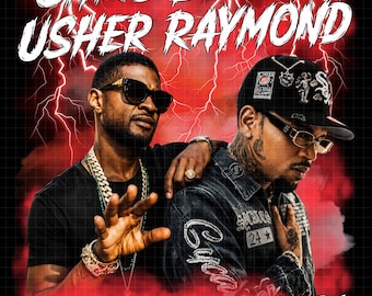 Usher Chris Brown R&B Tour 2026 Tshirt Design (digitaler Download)