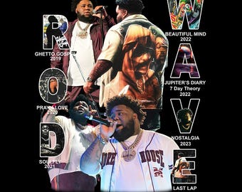 Rod Wave Last Lap Tour PNG: Konzert T-Shirt Design (Digitaler Download)