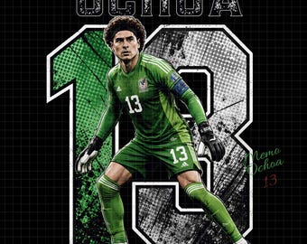 FIFA World cup 2026 Mexico Ochoa PNG File, Guillermo Ochoa Mexico Soccer Tshirt Design (Digital Download)