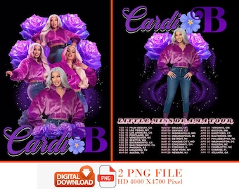 Cardi B Little Miss Drama Tour 2026 PNG File, Cardi B Tour 2026 PNG, Cardi B Concert, Cardi B Am I the Drama Digital File (Digital Print)