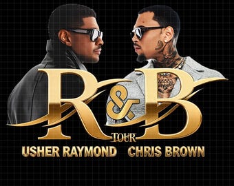 Usher Chris Brown R&B Tour 2026 Tshirt Design (digitaler Download)