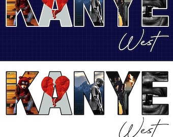 Kanye West Rapper PNG File Instan Download ( Digital Print)