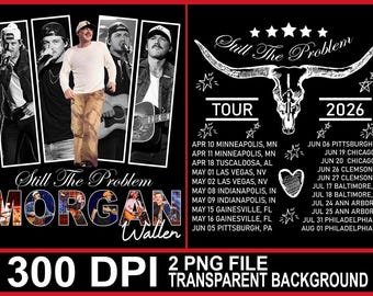 Morgan Wallen Still The Problem Tour 2026 PNG (Digitaler Download)