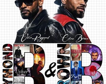 Usher Chris Brown R&B Tour 2026 Tshirt Design (digitaler Download)