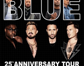 Diseño de camiseta de la gira del 25.º aniversario de Blue (descarga digital)