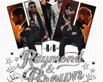 Design de camiseta para a turnê R&B de Usher e Chris Brown em 2026 (Download digital)