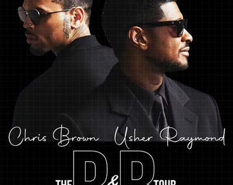 Usher Chris Brown R&B Tour 2026 Tshirt Design (digitaler Download)
