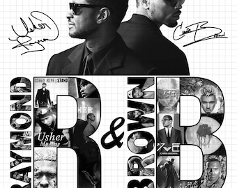 Usher Chris Brown R&B Tour 2026 Tshirt Design (digitaler Download)