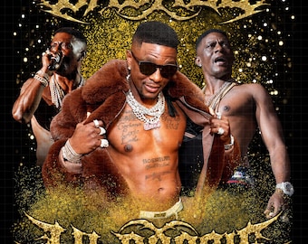 Lil Boosie PNG Datei: BadAzz Tour 2026 Fan Art T-Shirt Design (Digitaler Download)
