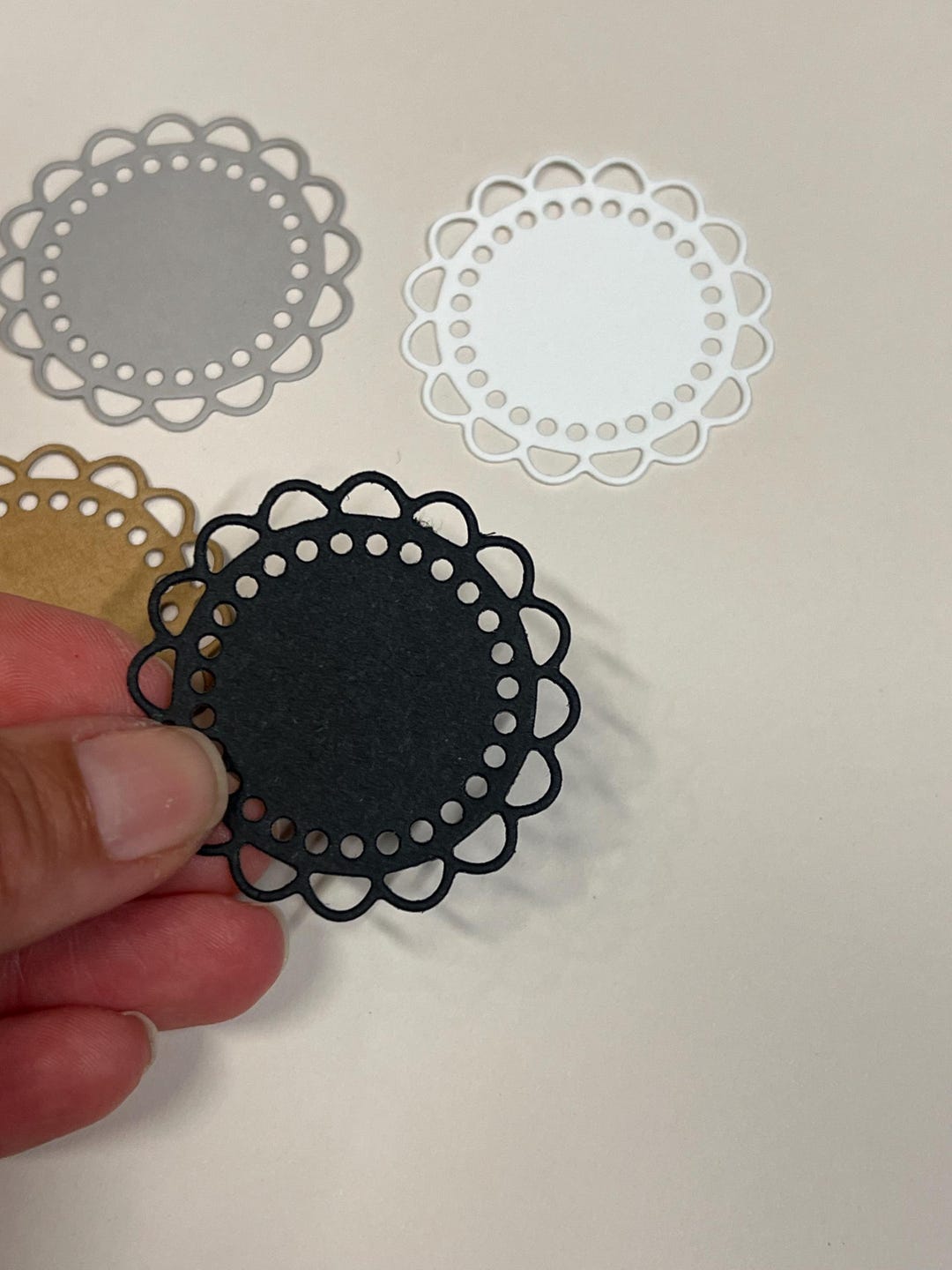 Mini Cardstock Mini Cardstock Doily 8 Pc Die Cut Card Making Scrapbook Embellishment ...