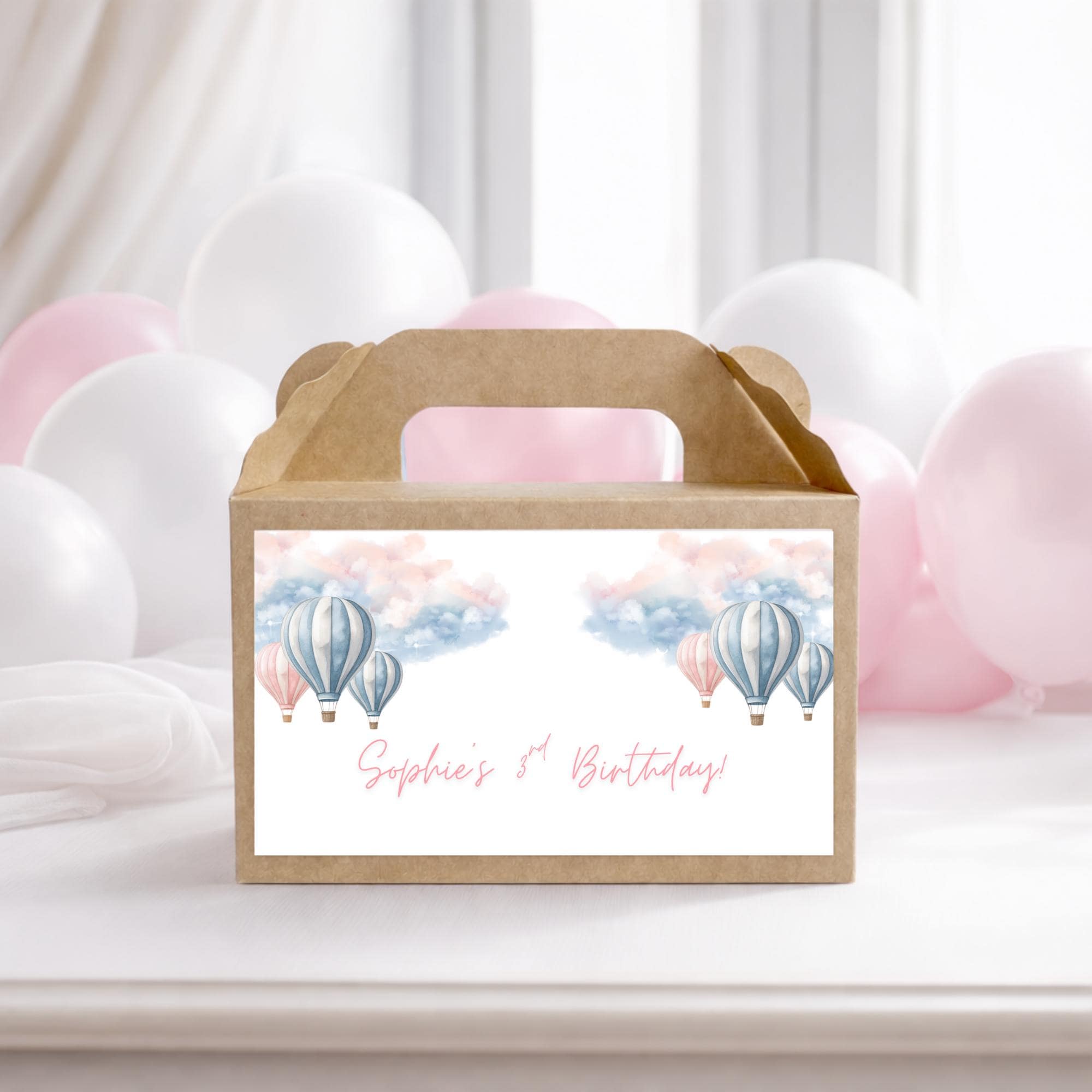 Carousel Birthday Gable Box Label: Pink Carousel Party Decorations ...