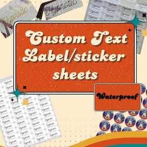 カスタムテキストラベルステッカー - 防水
