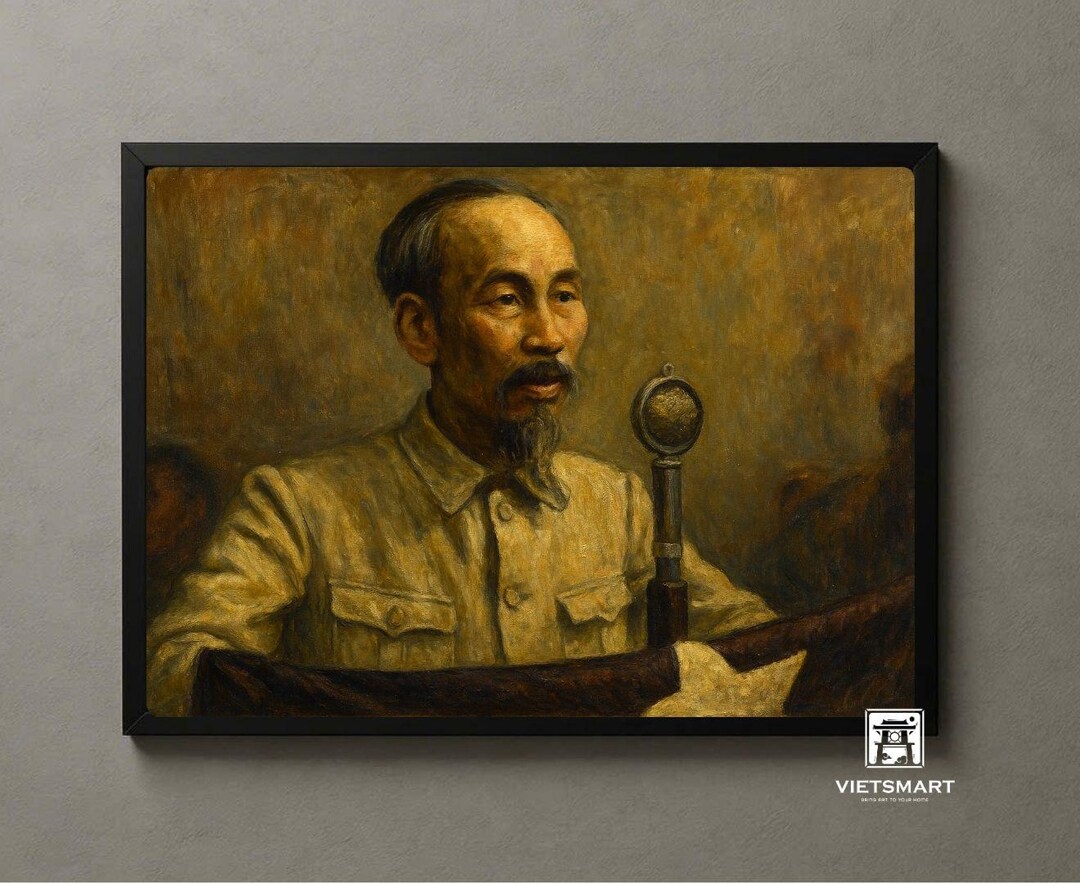 Ho Chi Minh Declaration Painting – Independence Day Art – Vietnamese ...