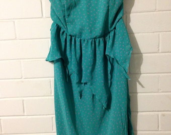 Vintage strapless peplum dress