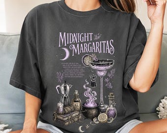 Comfort Colors® Midnight Margaritas Shirt, Salt Rosemary Lavender Love Shirt, Witchy Tee, Margarita Halloween Shirt, Magical Margarita Shirt