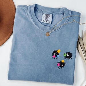 Comfort Colors® Sprites Cozy Shirt, Studio Inspired Cottagecore Tee, Cute Anime Aesthetic Shirt, Cozy Autumn Whimsy Gift image 2