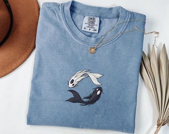 Comfort Colors® Moon Spirits Shirt, Inspired Northern Water Tribe Shirt, Ocean and Moon Spirits T-Shirt, Yin Yang Anime Shirt