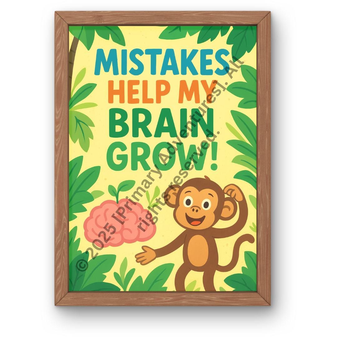 Growth Mindset Jungle Poster: Classroom Printable (PDF) - Etsy
