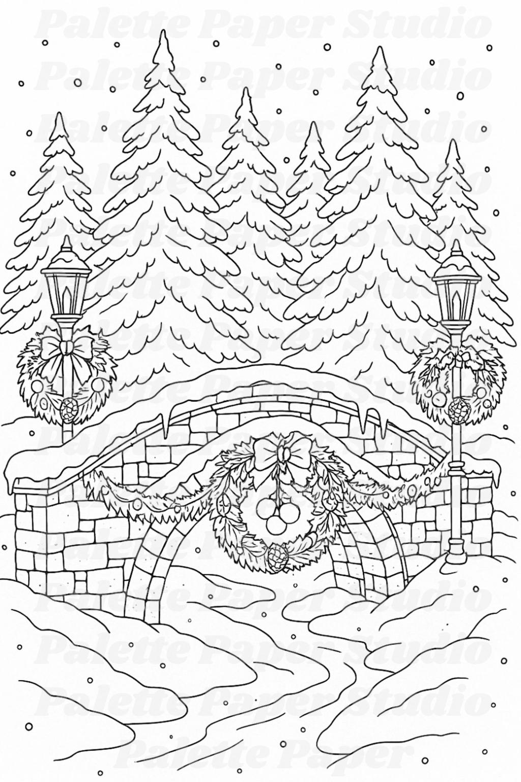 20 Detailed Christmas Coloring Pages for Adults – Festive Digital ...